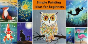 Simple Cute Easy Paintings Cartoon Ideas for Beginners
