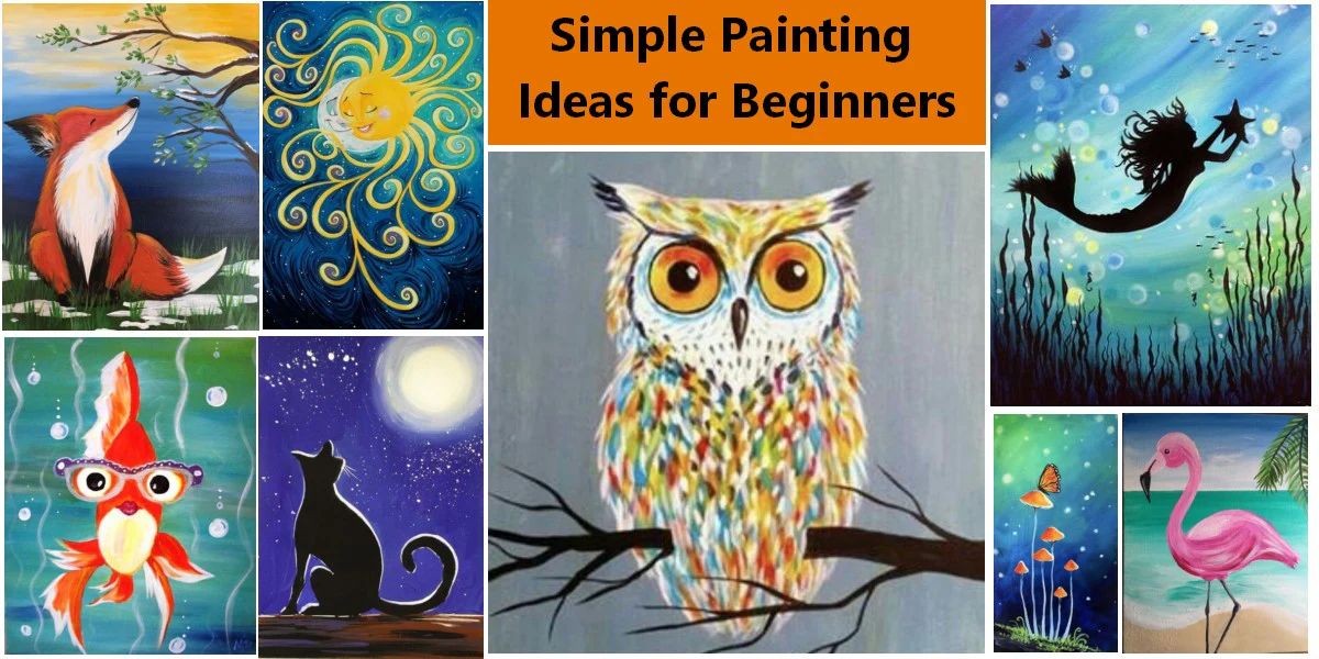 Simple Cute Easy Paintings Cartoon Ideas for Beginners